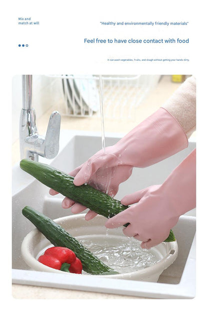Green cleaning gloves