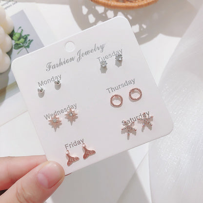 Korean pearl bow earrings image 4