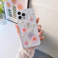 Silver Foil Pink Chrysanthemum + Purple Delphinium