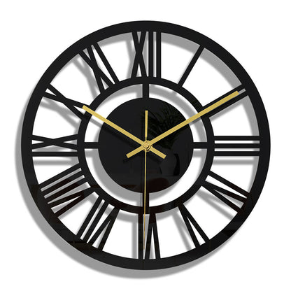 3mm thin black aesthetic wall clock for home