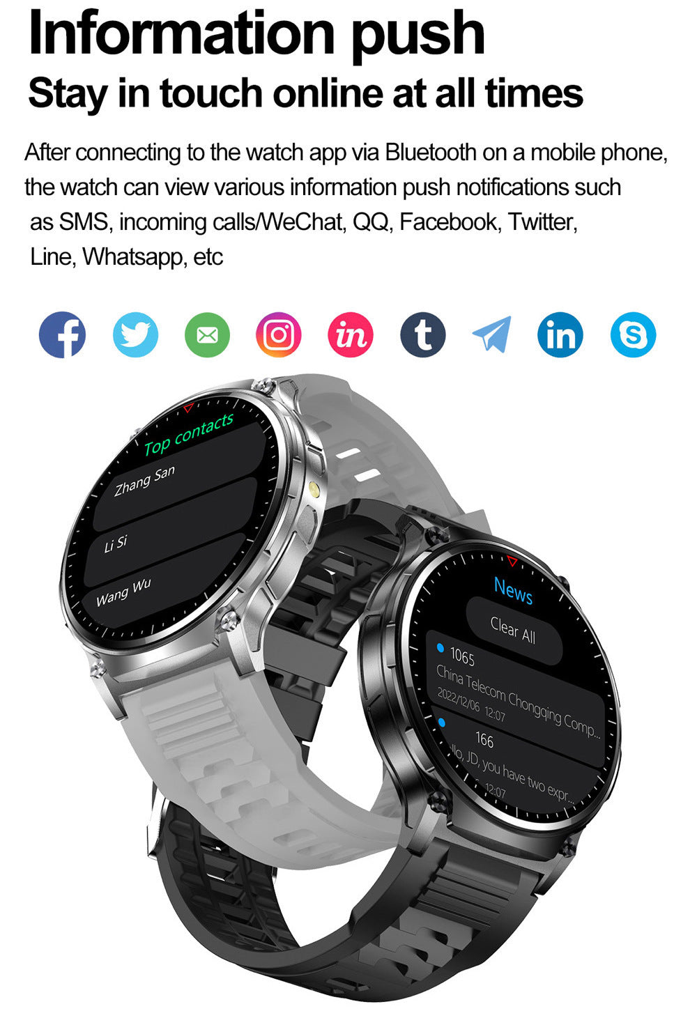 Smartwatch with Bluetooth calling and health tracking features - image 2