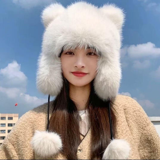 Stylish windproof winter hat with ears image 3