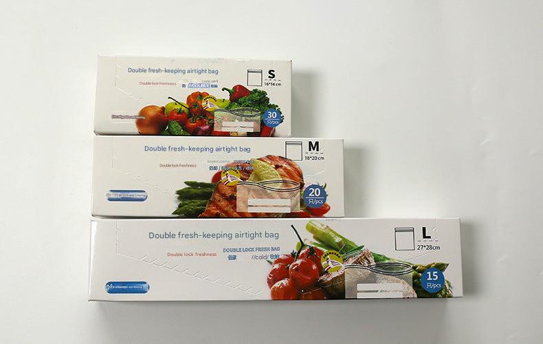Plastic food storage bags assortment