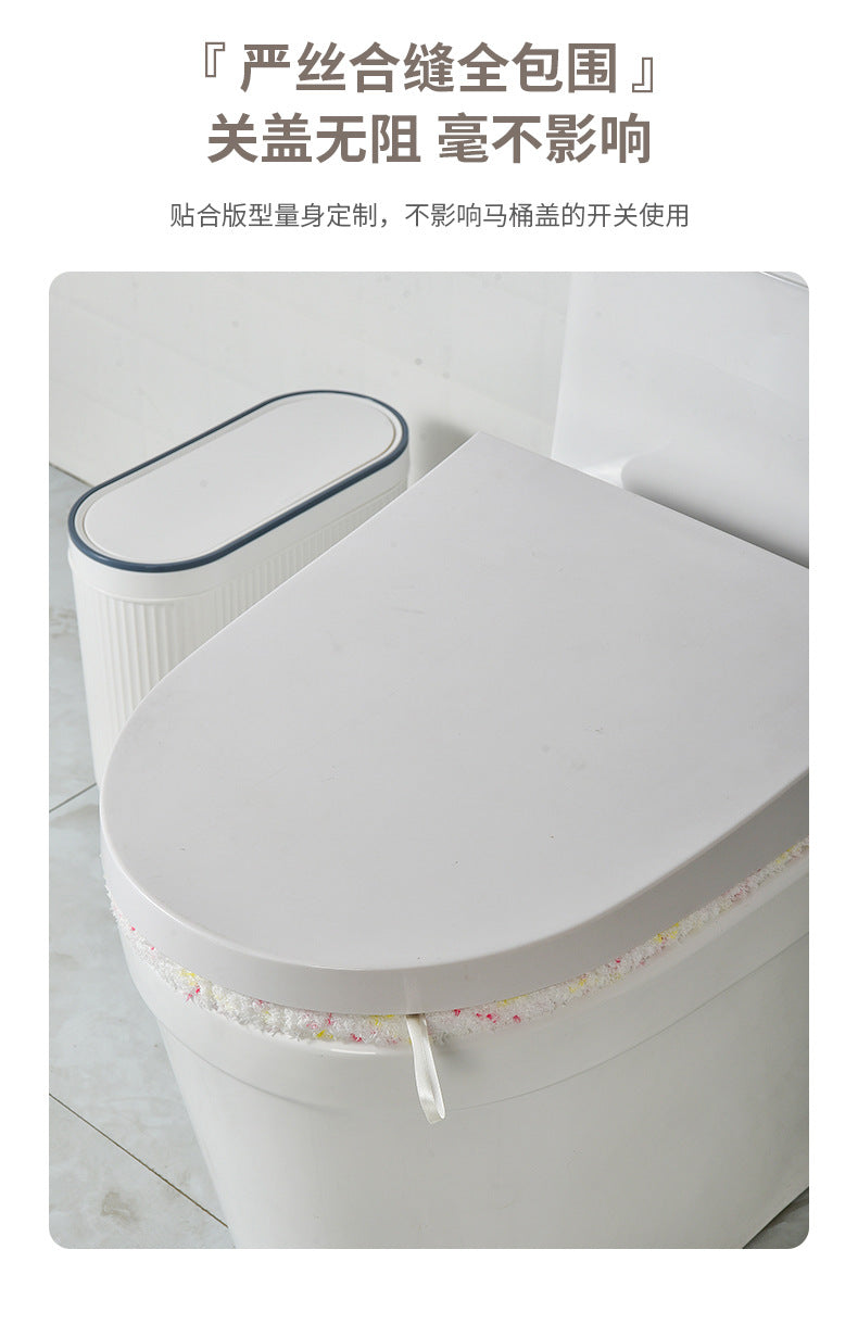 Cute white monster toilet seat cover