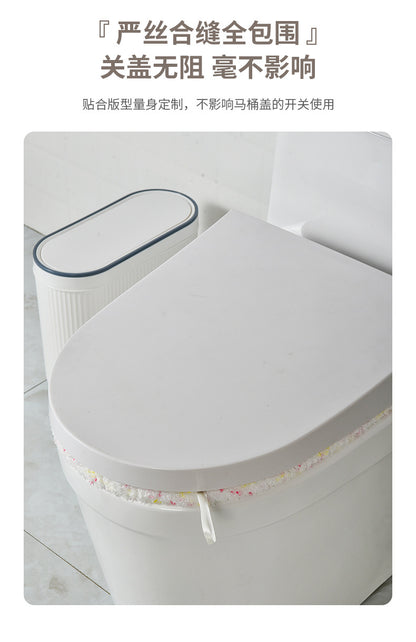 Cute white monster toilet seat cover