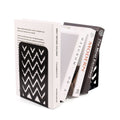 Curved Wave W-shaped Bookshelf Pair - Black
