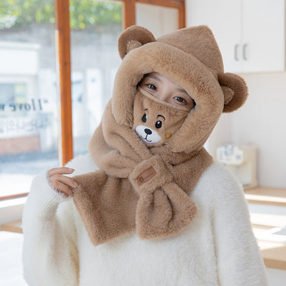 Plush rabbit hair winter hat