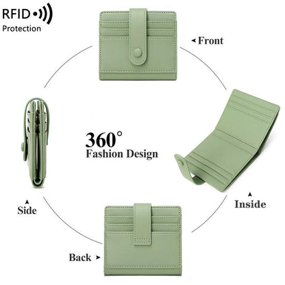 compact credit card holder in pink