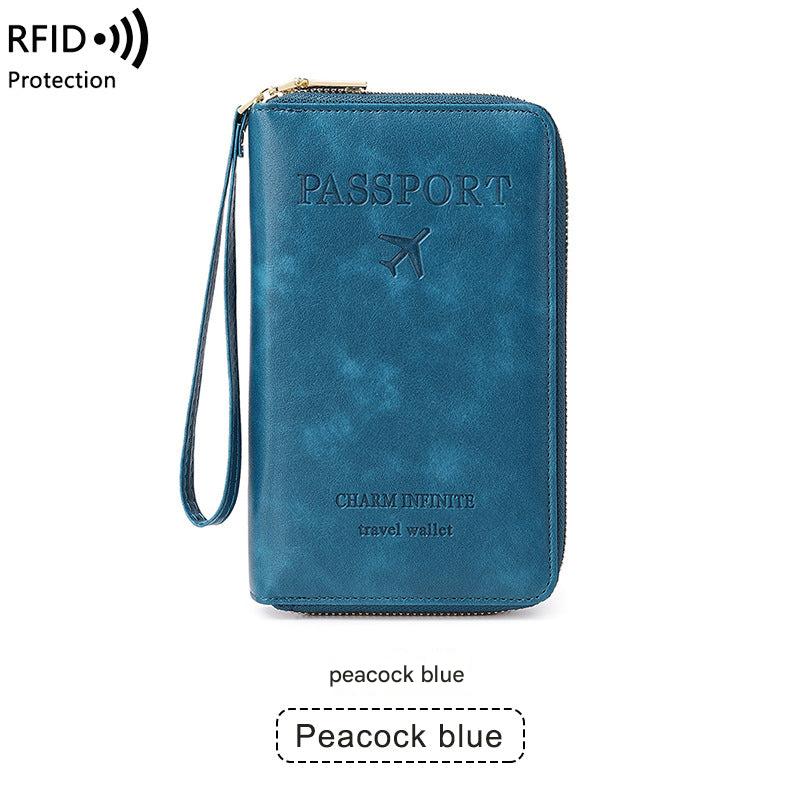 Multi-functional travel wallet in pink