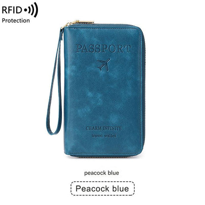 Multi-functional travel wallet in pink