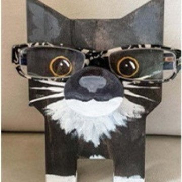 Wooden animal eyeglasses holder fox design