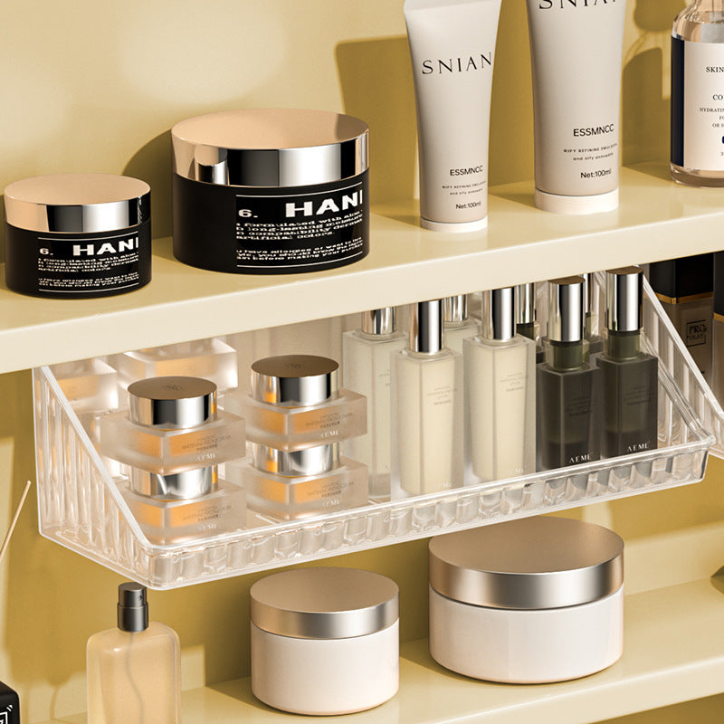 Transparent bathroom organizer