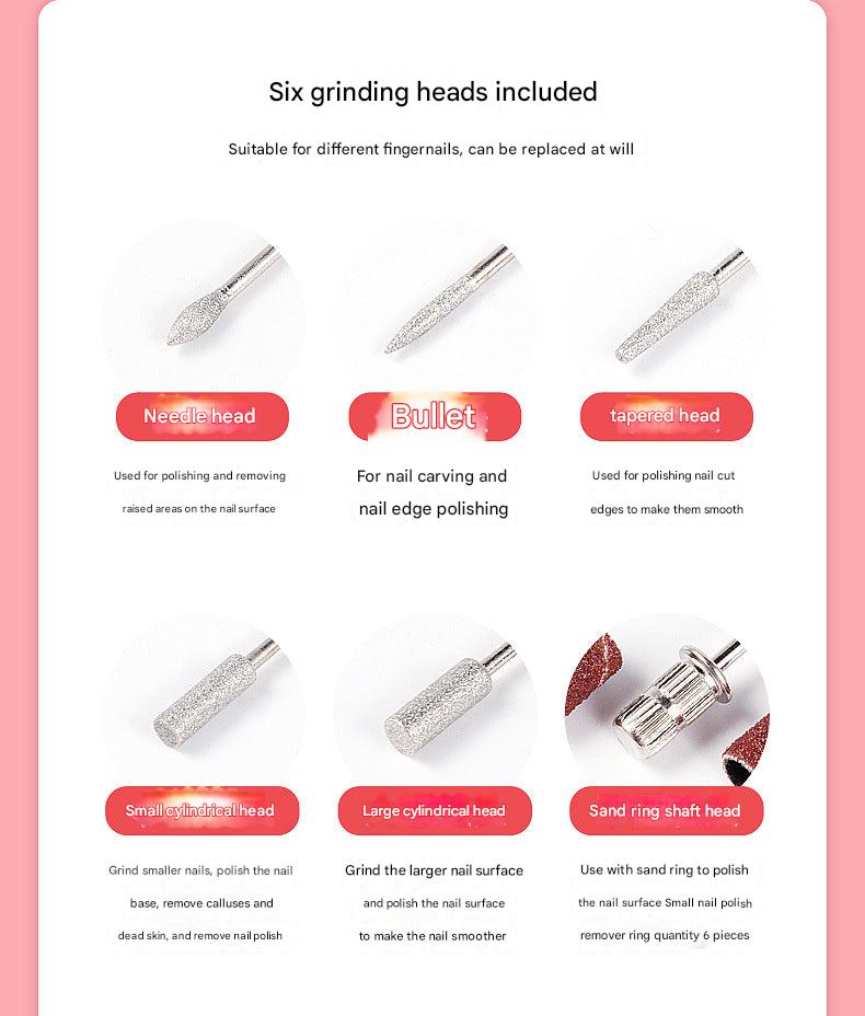 Nail grinder with multiple heads