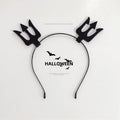 2#Black Little Devil Fork Headband