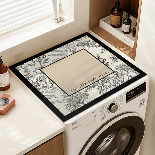 Washing machine cover in kitchen setting - image 9