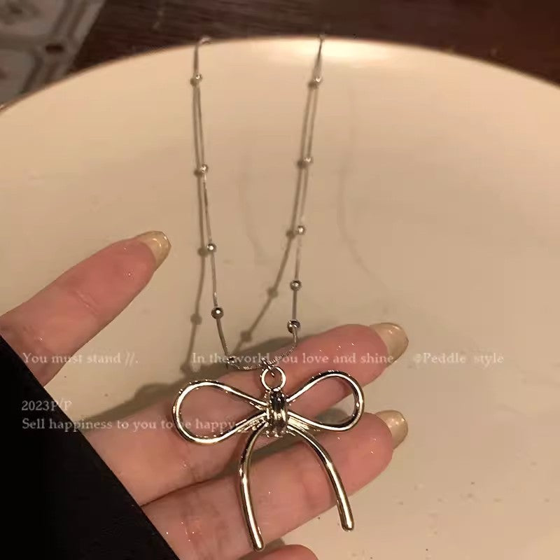Chic Bowknot Sweater Necklace image 9