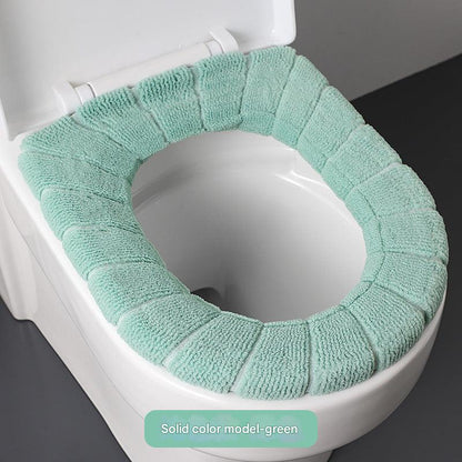 Pink toilet seat cover for winter