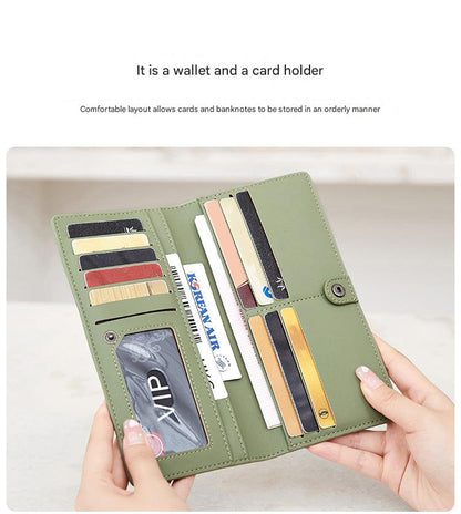 RFID blocking wallet in green color