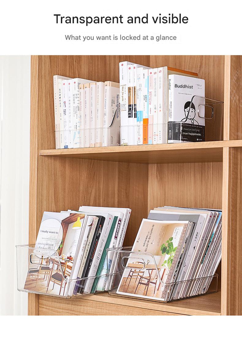 Stackable clear storage bins