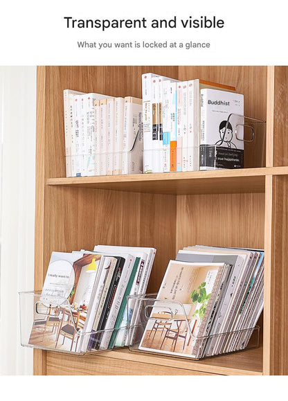 Stackable clear storage bins