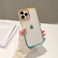 ① Yellow on top and light blue on bottom