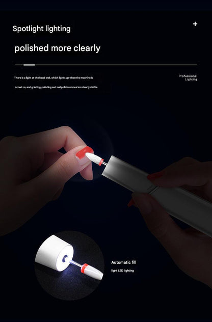 Portable nail polishing device