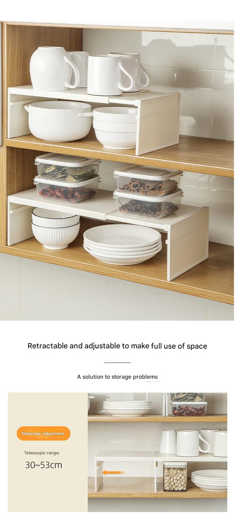 Durable ABS kitchen storage solution in gray and beige