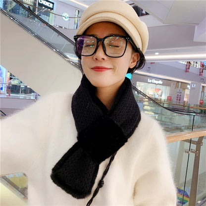 soft pink faux fur neck warmer