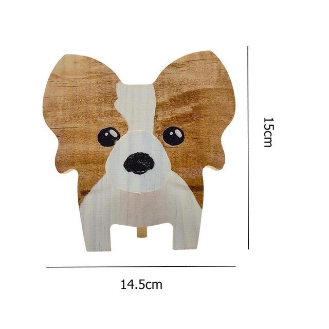 Wooden animal eyeglasses holder corgi design