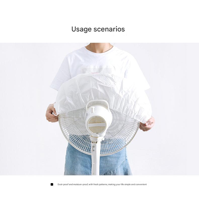 Stylish PEVA dust cover for floor fan - flower design