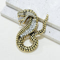 Antique Gold Zodiac Snake Brooch