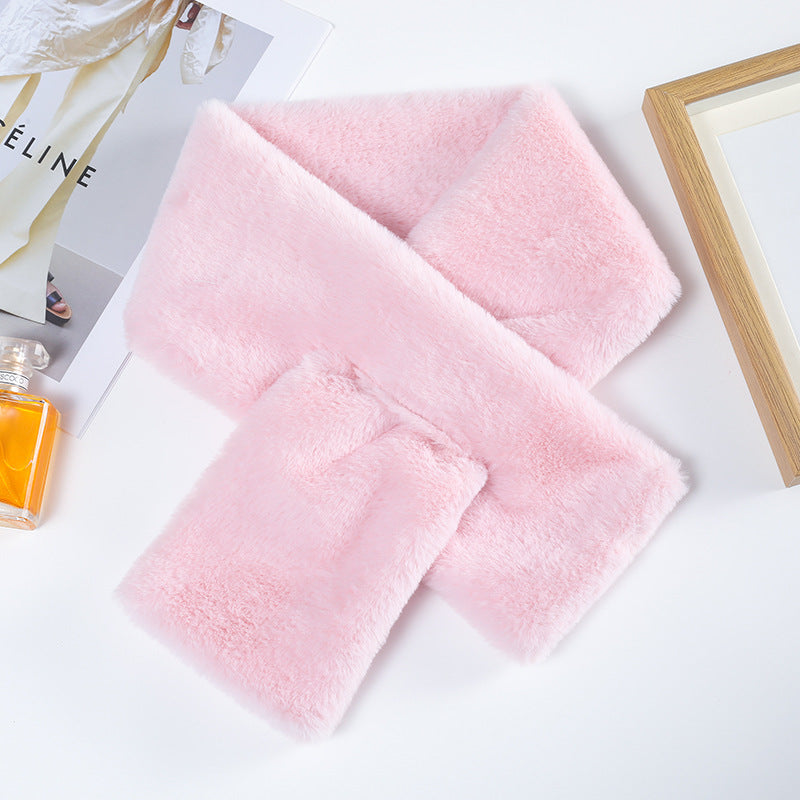 Cozy Multi-Color Faux Fur Scarf Image 1