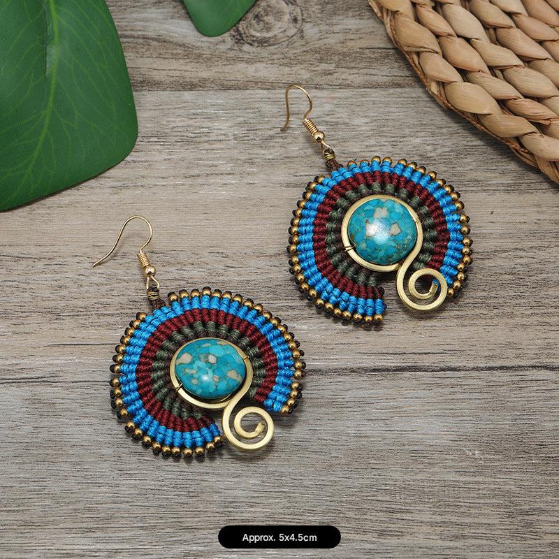 Bohemian woven earrings design 5