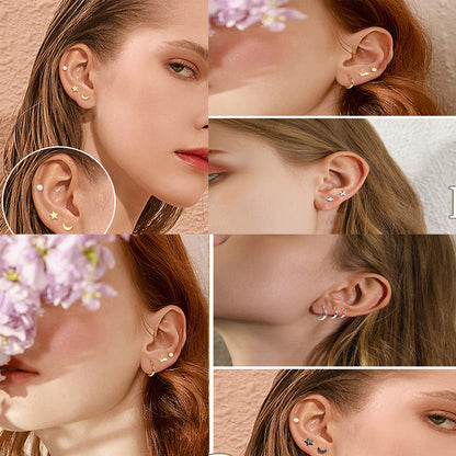 Black Star Stud Earrings