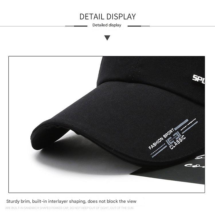 Extended brim hat in red