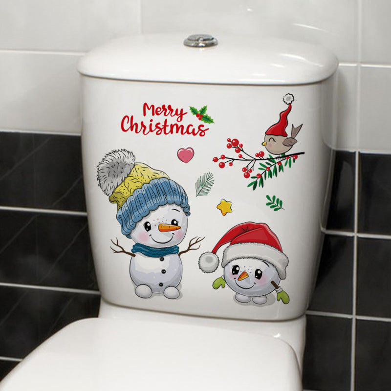 festive Santa toilet decal design 1