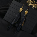 22-Vintage Long Feather (Black)