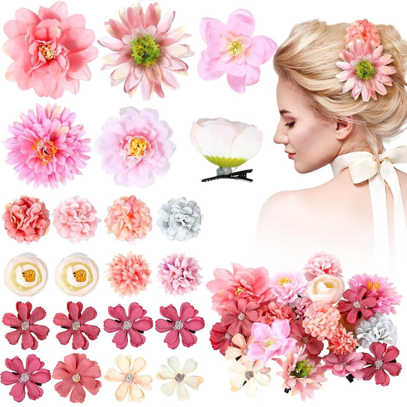 Elegant floral hair clip set image 1