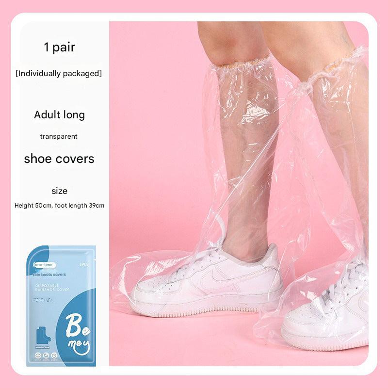 Clear disposable shoe cover packaging
