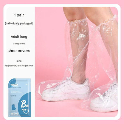 Clear disposable shoe cover packaging