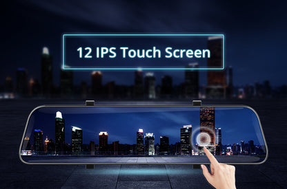12 inch 4K streaming dash cam front view