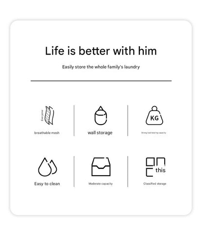 Foldable laundry basket stylish gray and white design