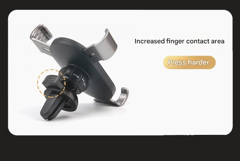 Car phone holder in use for hands-free navigation