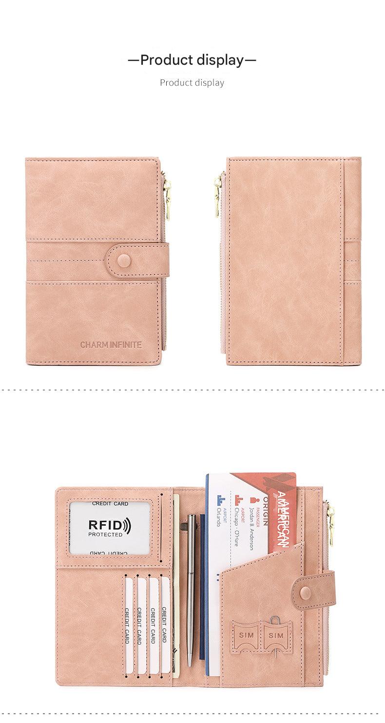 RFID passport holder in gray