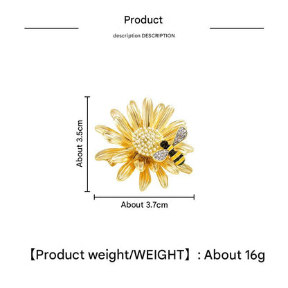 Daisy Brooch Pink and White