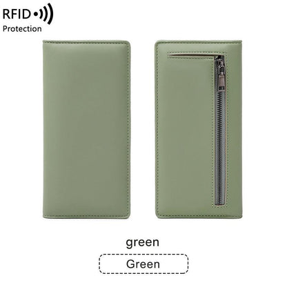 RFID blocking wallet displaying multiple colors